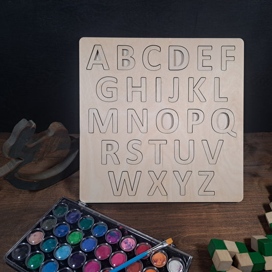 Fenrir Woodworks Paintable Alphabet Puzzle