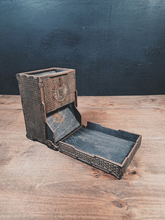 Fenrir Woodworks Wooden Foldable Dice Tower and Tray