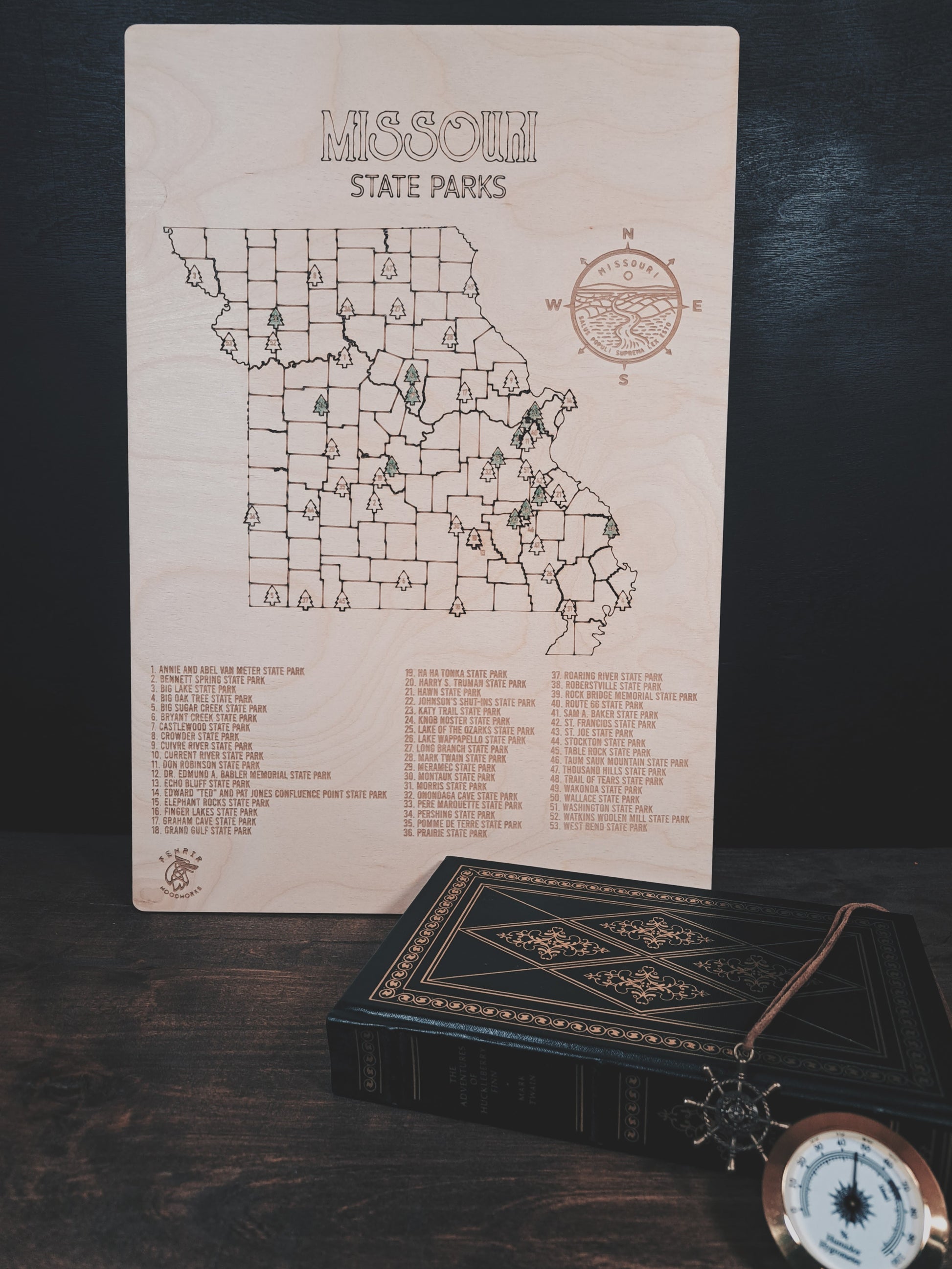 Fenrir Woodworks Missouri State Parks Map